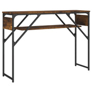 Tavolo Consolle | Tavolo d'Ingresso Ripiano Rovere Fumo 105x30x75cm Multistrato