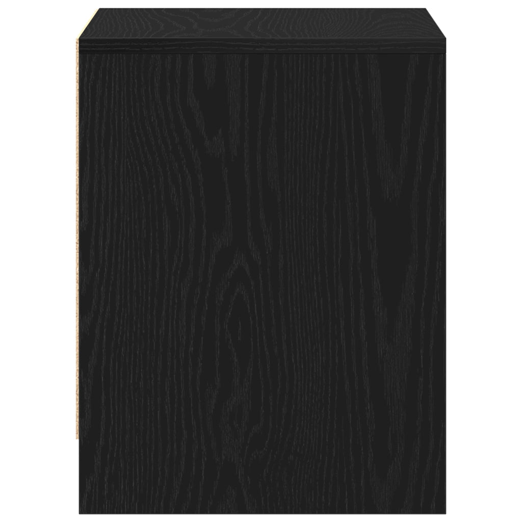Comodino  Nero Rovere 45x34x44,5 cm Legno ingegnerizzato