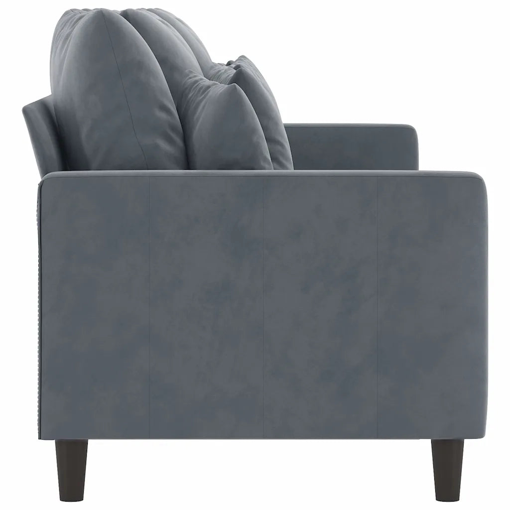 Divano a 3 Posti Grigio Scuro 180 cm in Velluto