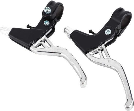 Manubrio in lega di alluminio per biciclette da montagna - 1 coppia - adatto per biciclette da strada - biciclette pieghevoli - argento