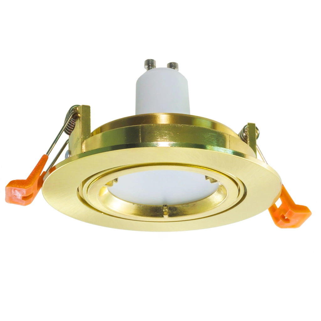 Faretto moderno orientabile oro incasso 80mm lampada LED 8W GU10 luce soffitto LUCE 3000K
