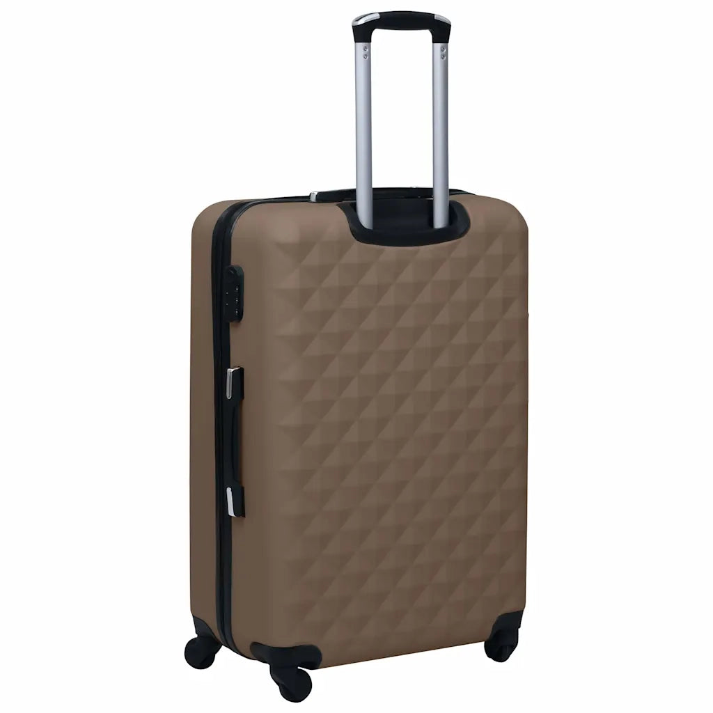 Set Valigie Trolley a Custodia Rigida 2 pz Marrone in ABS cod mxl 52259