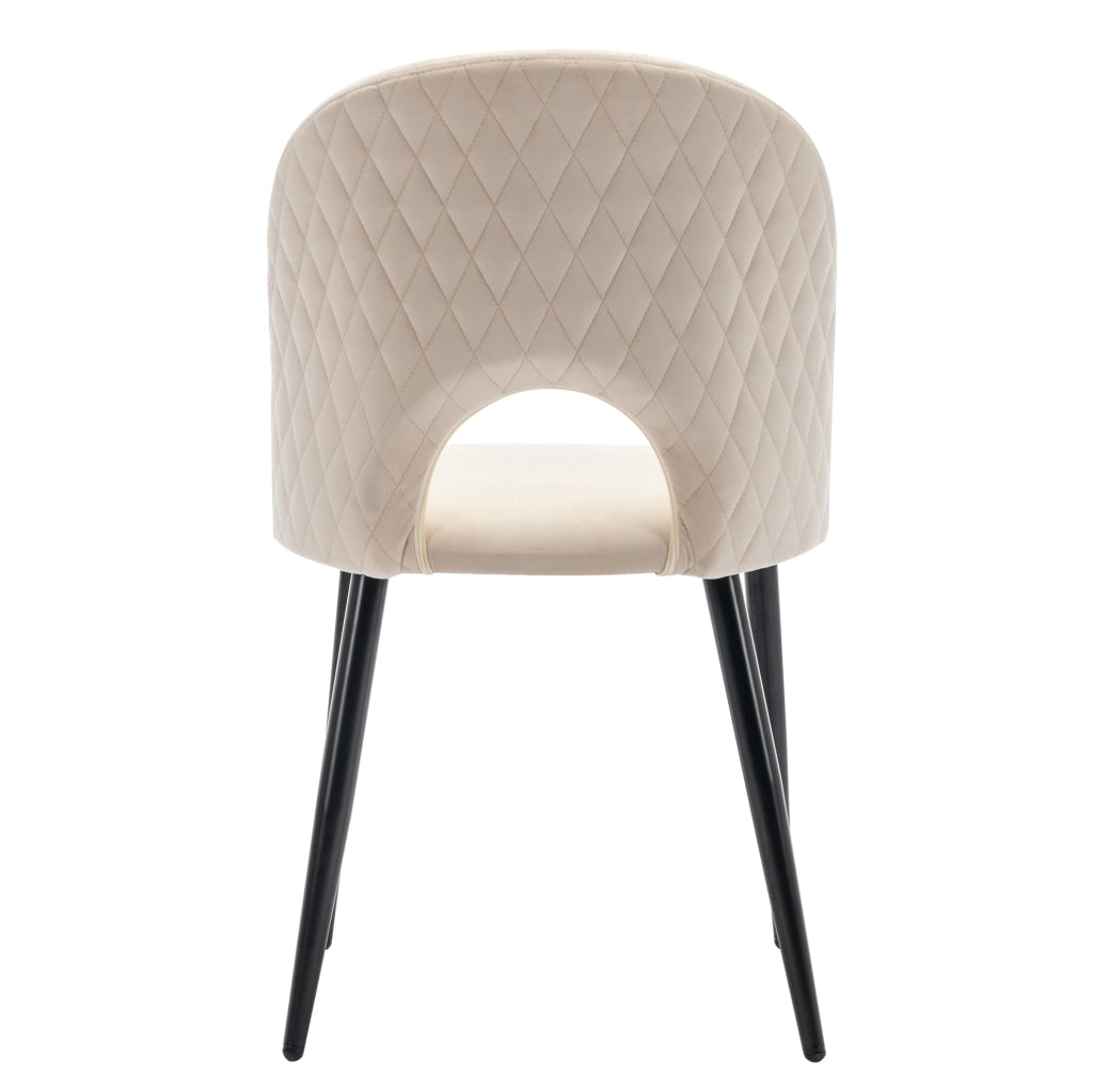Set da pranzo 140x80x75 cm con tavolo effetto marmo; sedie in velluto; beige