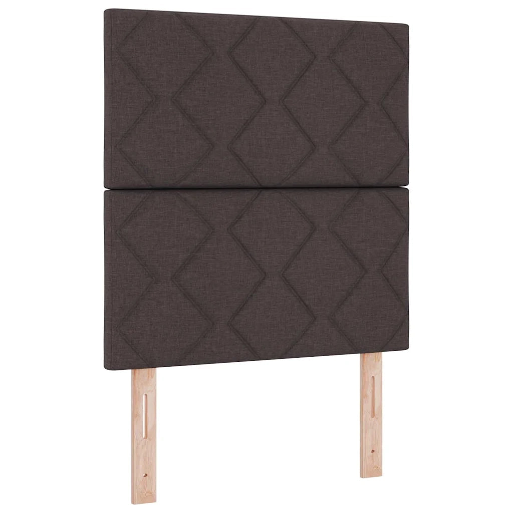 Letto a molle con materasso Marrone Scuro 80 x 200 cm Tessuto 3339654