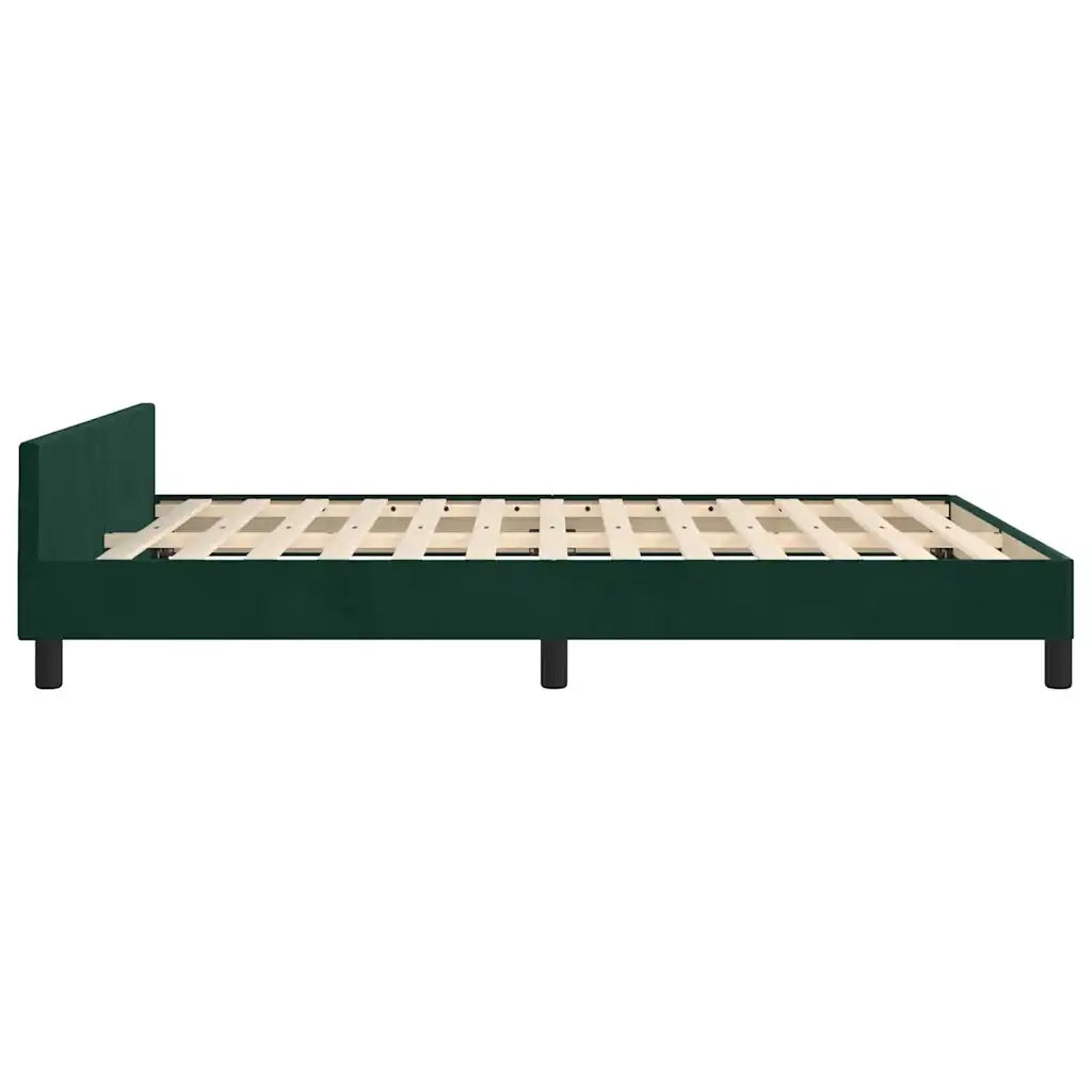 Giroletto senza Materasso Verde Scuro 140x200 cm in Velluto 3125943