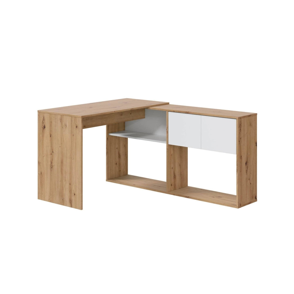 Apogee, Scrivania Angolare, 108x140x70h cm Bianco