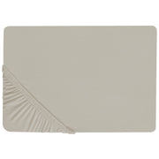 Lenzuolo con angoli cotone tortora 140 x 200 cm con bordi elastici modello classico a tinta unita camera da letto classica