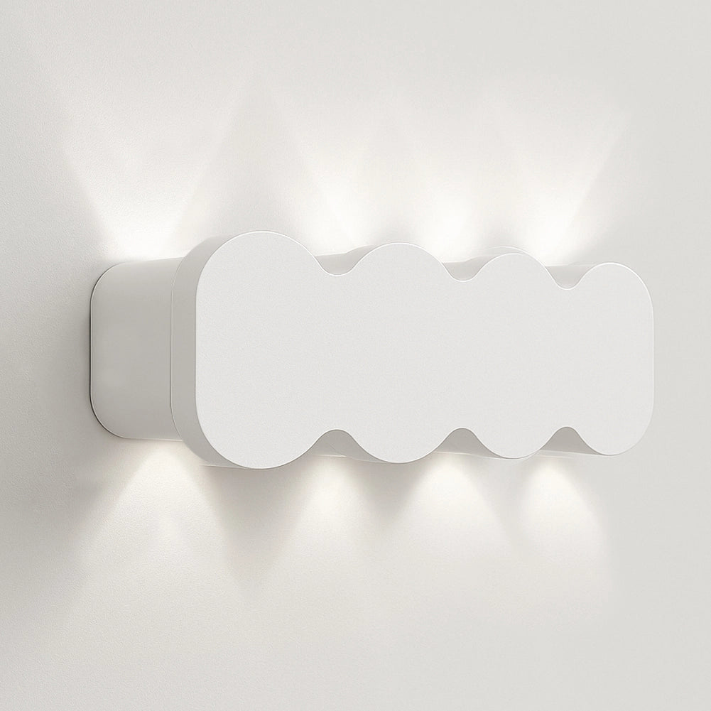 Applique da Muro 8 Led Lampada a Parete Bianco con Luce Bianco Freddo 21x8x3cm
