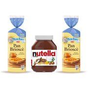 Kit 2 pezzi di mulino bianco pan briosce da 400 grammi e nutella da 950 grammi