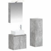 Set di mobili per il bagno 4 pcs Grigio Cemento 3407434