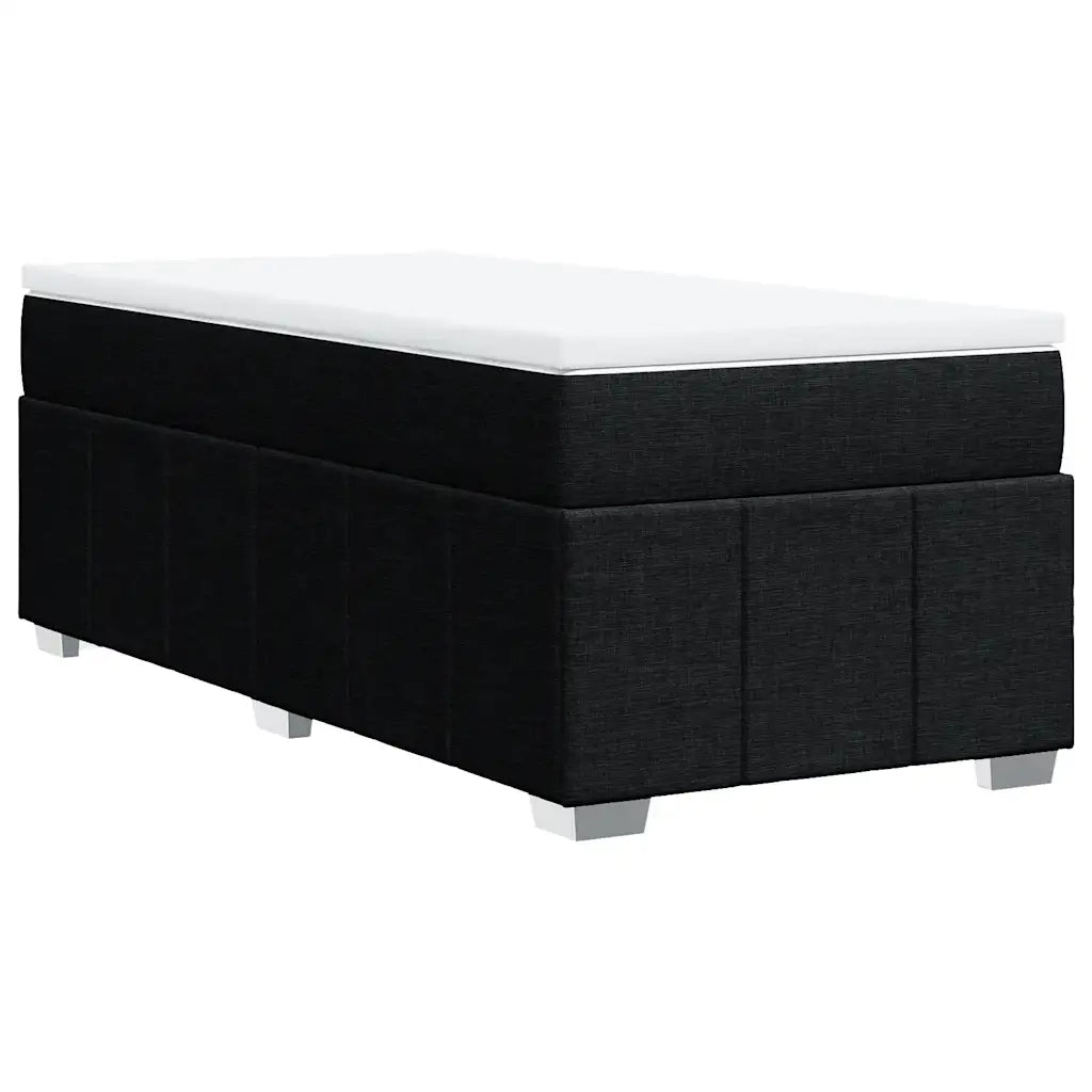 Giroletto a Molle con Materasso Nero 100x200 cm in Tessuto 3285451
