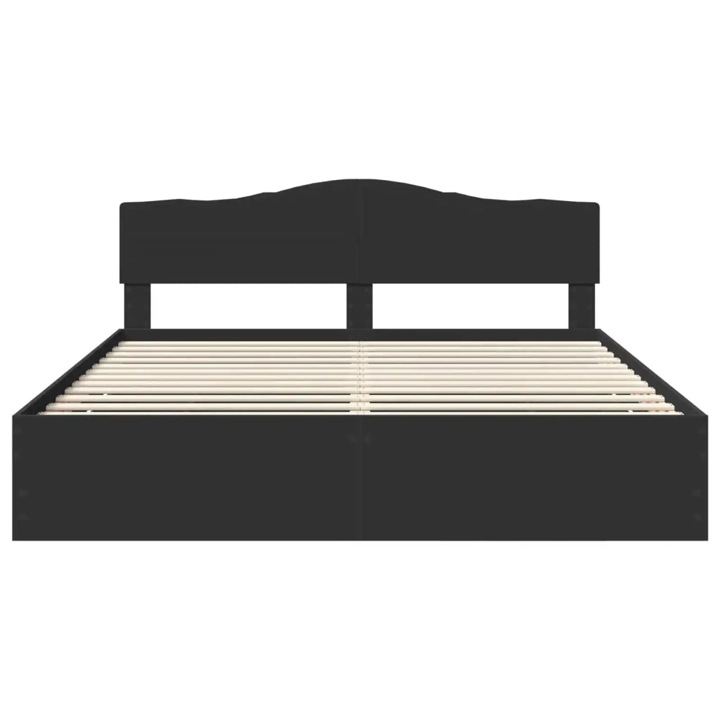 Struttura del letto-Giroletto Nero 180 x 200 cm Legno Ingegnerizzato 601011
