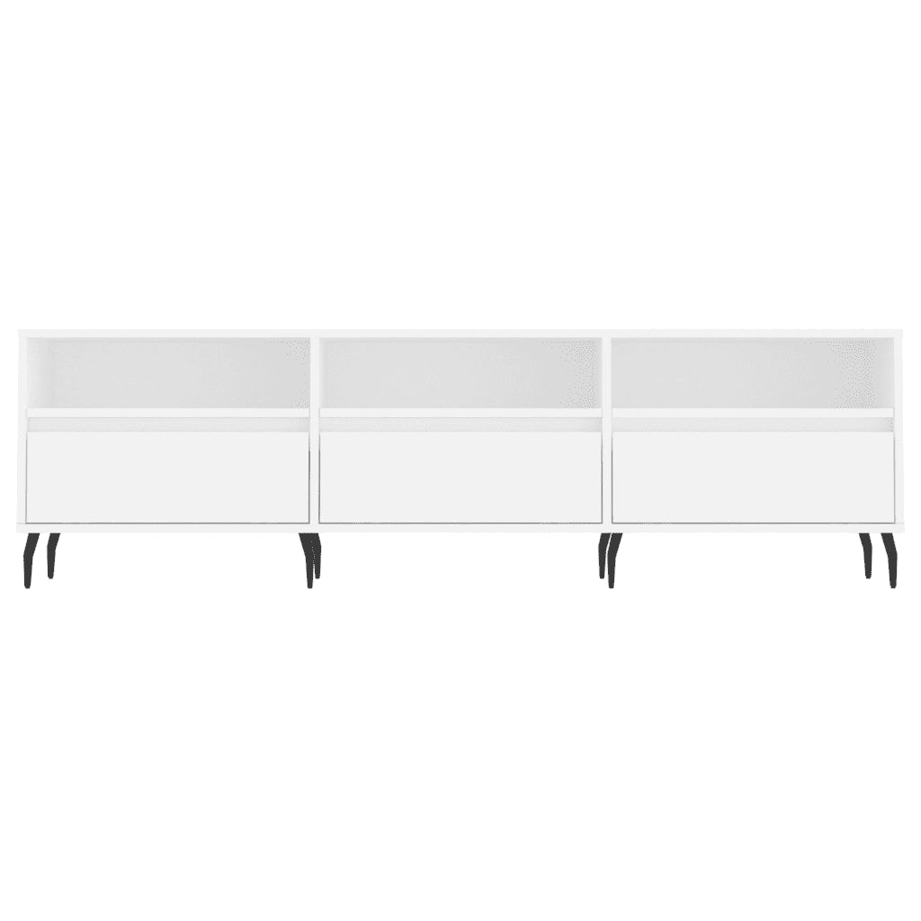 Mobile Porta TV-Credenza TV Bianco 150x30x44,5 cm in Legno Multistrato
