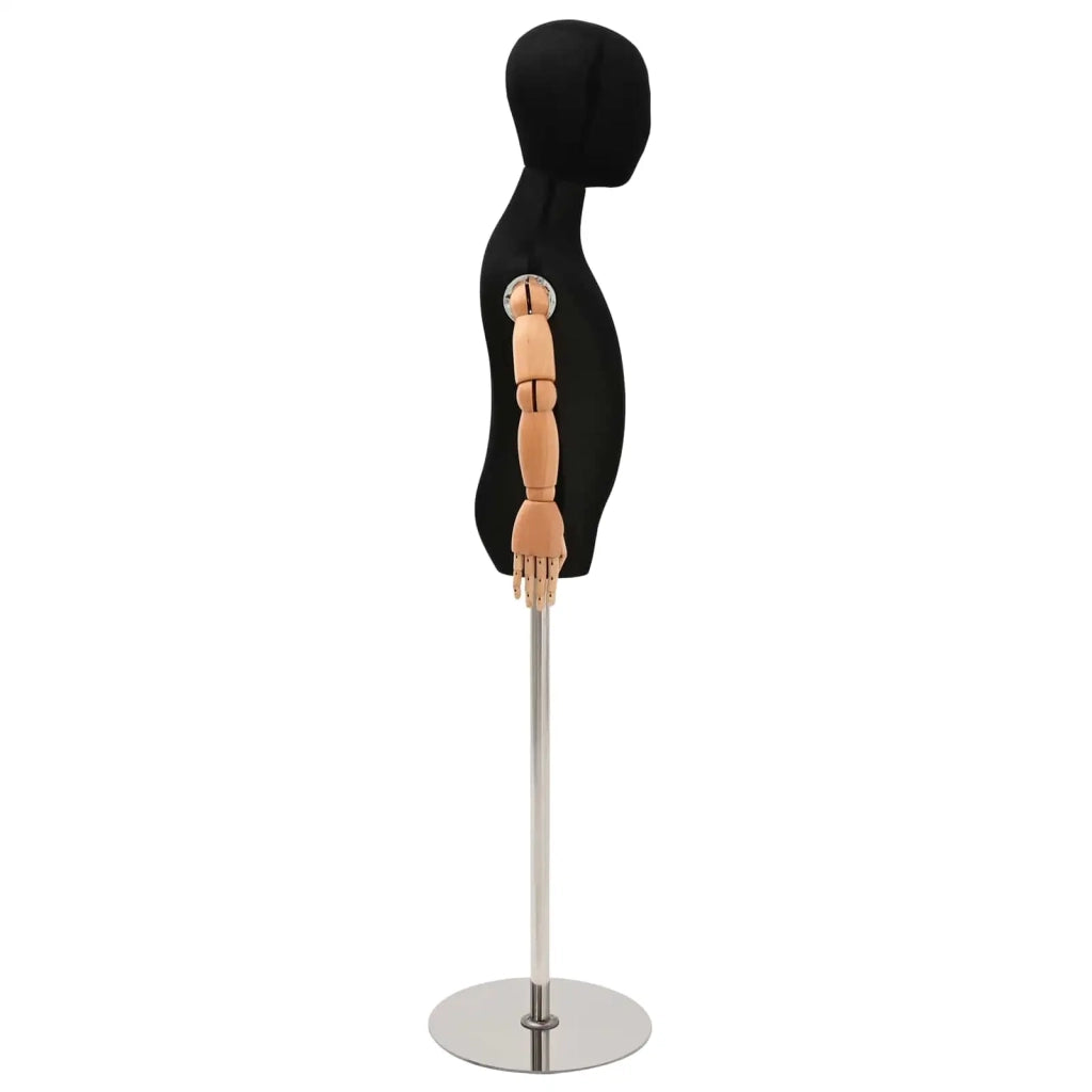 Manichino Regolabile 120-150 cm con Base Unisex PP Nero 42041708