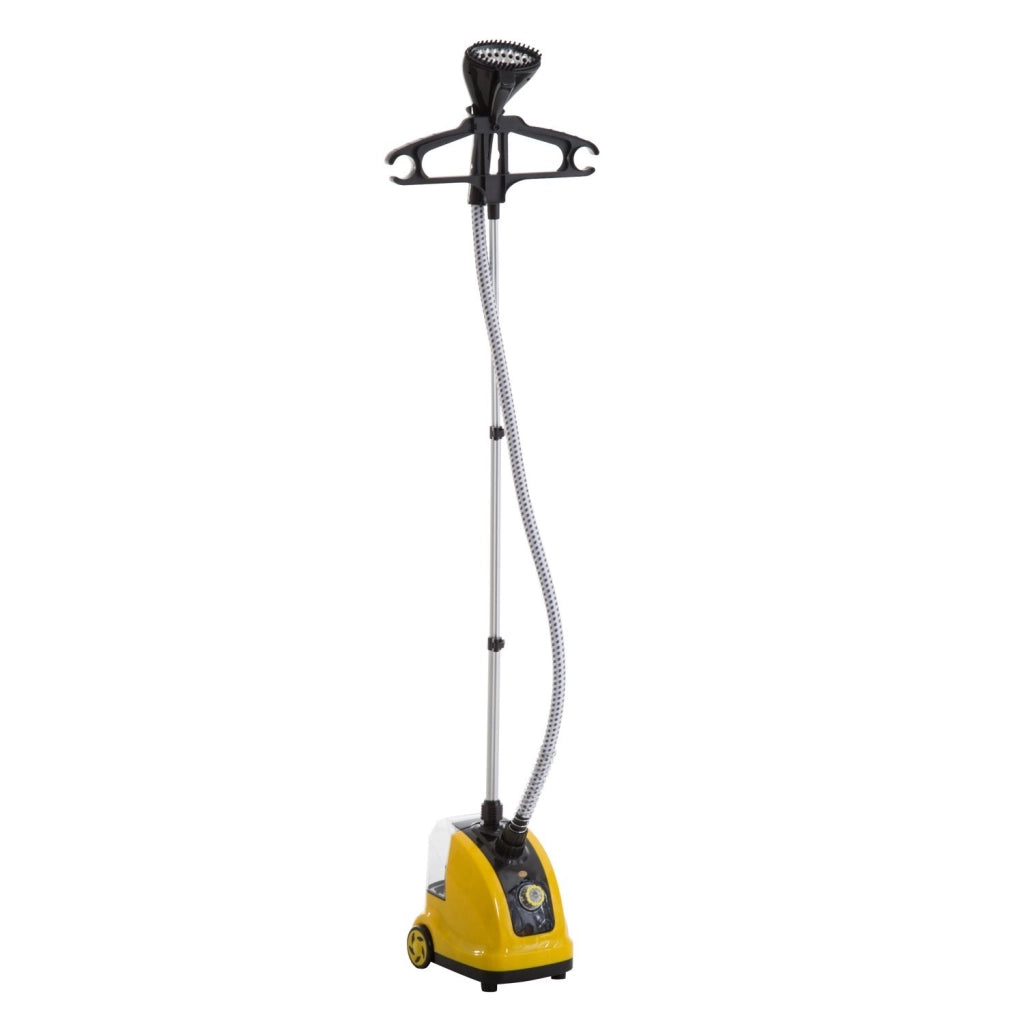 EasyComfort Stiratrice Verticale a Vapore, Stiratore Verticale 1950W da 1.4L con Asta Estendibile e 2 Rotelle per Abiti, Tende e Divani, in ABS e PP, 26x21.5x29 cm, Giallo