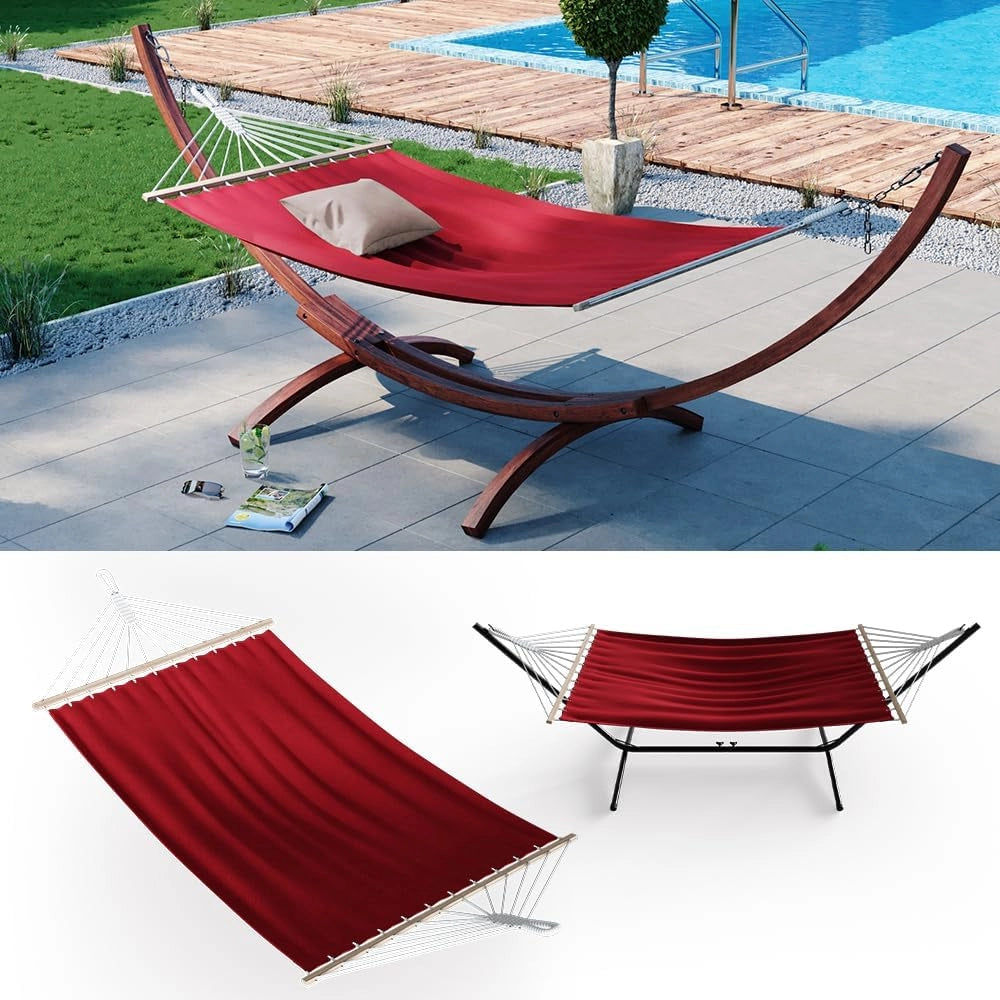OK-Living Amaca, Rosso, 190 x 120 cm, adatto per uso interno ed esterno, compatibile con supporti