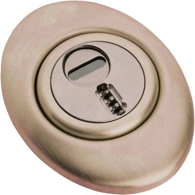 DEFENDER MECCANICO MECDEF SECUREMME  INOX OTTONE LUCIDO F.SAG I.MM 38 D.MM 50 H.MM 20
