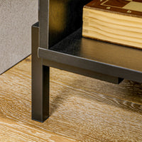 Mobiletto da Salotto 5 Ripiani 2 Ante 120x40x74 cm in Truciolato Nero