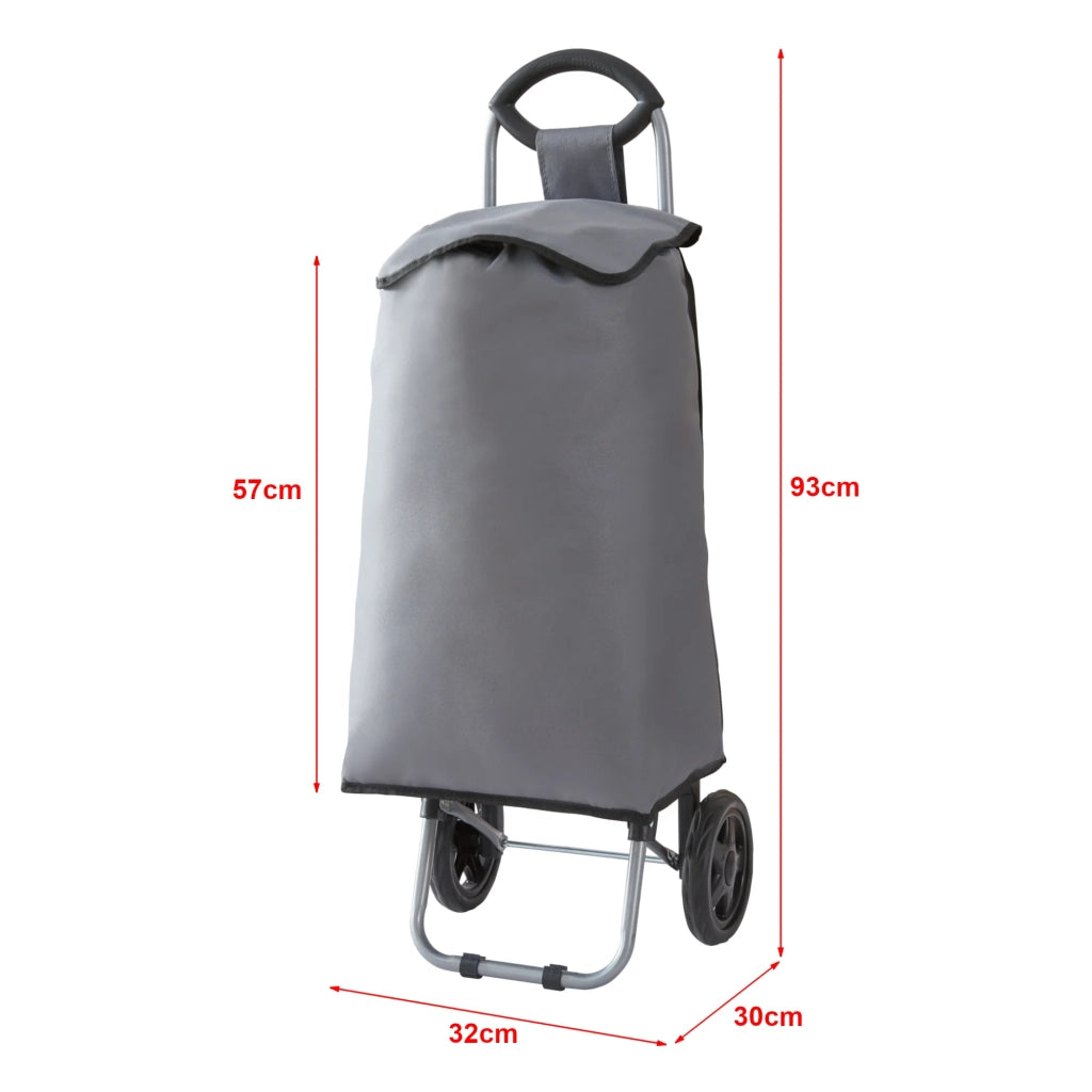 Carrello della spesa 36 litri 93 x 32 x 30 cm grigio scuro/nero 03_0006703