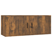 Mobile TV a Parete | Armadietto TV | Mobile Porta TV rovere fumo 100x34,5x40 cm