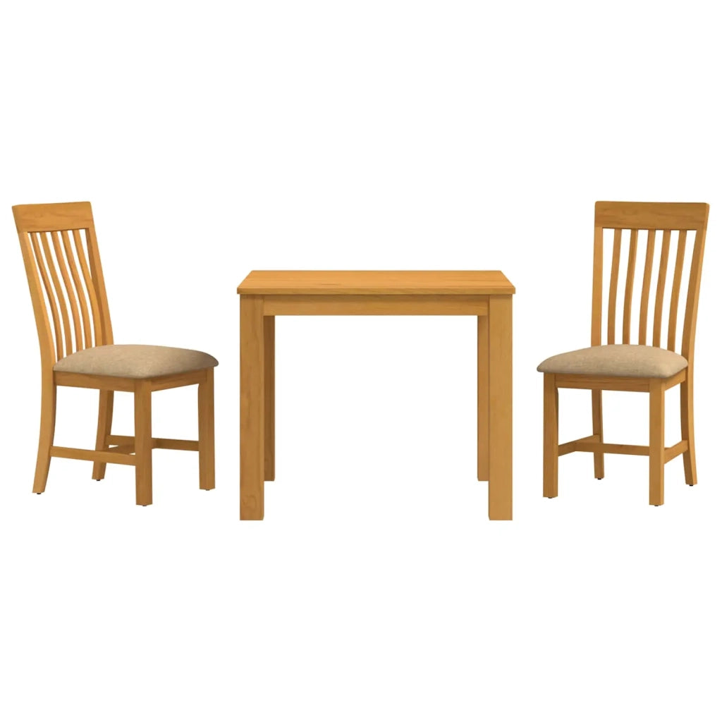 Set da pranzo 3 pz Beige Legno di Quercia Massello 3430321