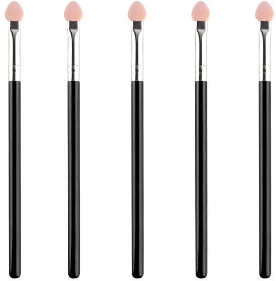 Kit di pennelli per ombretto 5 pezzi - Applicatore a doppia faccia - Pennelli per ombretto in spugna - Strumenti di cosmesi - Materiale confortevole - Riciclabile - Pennelli per ombretto