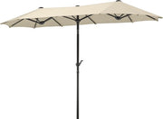 Ombrellone Naturale 300x150 cm Rettilineo per Giardino di Mare Blocco Sole Ombrellone