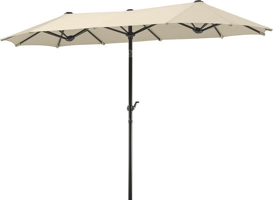 Ombrellone Naturale 300x150 cm Rettilineo per Giardino di Mare Blocco Sole Ombrellone