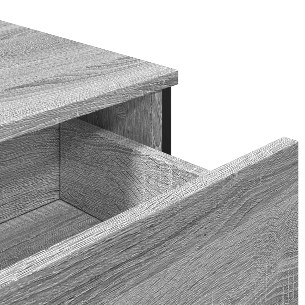 Buffet credenza cassettiera mobiletto mobile contenitore organizer cucina soggiorno rovere Sonoma 79,5 x 35,5 x 74,5 cm legno ingegnerizzato grigio 02_0036525
