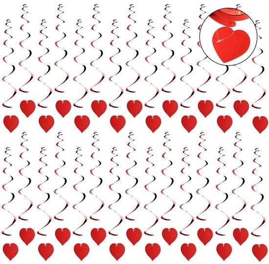 Decorazioni per Festa - Slinga a Spirale - 30 pezzi - Alta Qualità - Decorazioni per Matrimonio - Decorazioni per San Valentino - Decorazioni per Festa