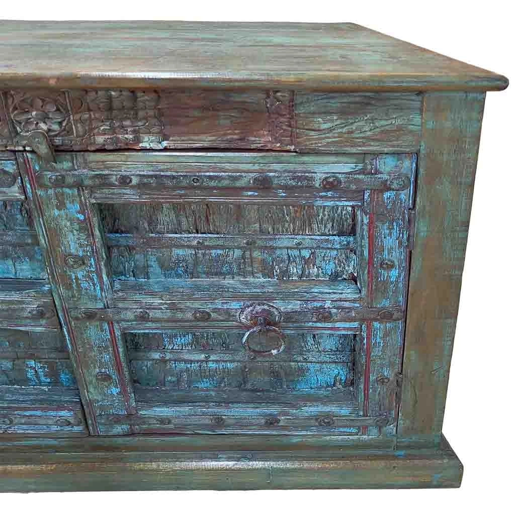 Credenza artigianale in legno 116x49x90h cm