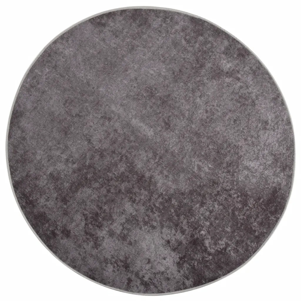 Tappeto Lavabile Grigio Ã˜ 200 cm Antiscivolo