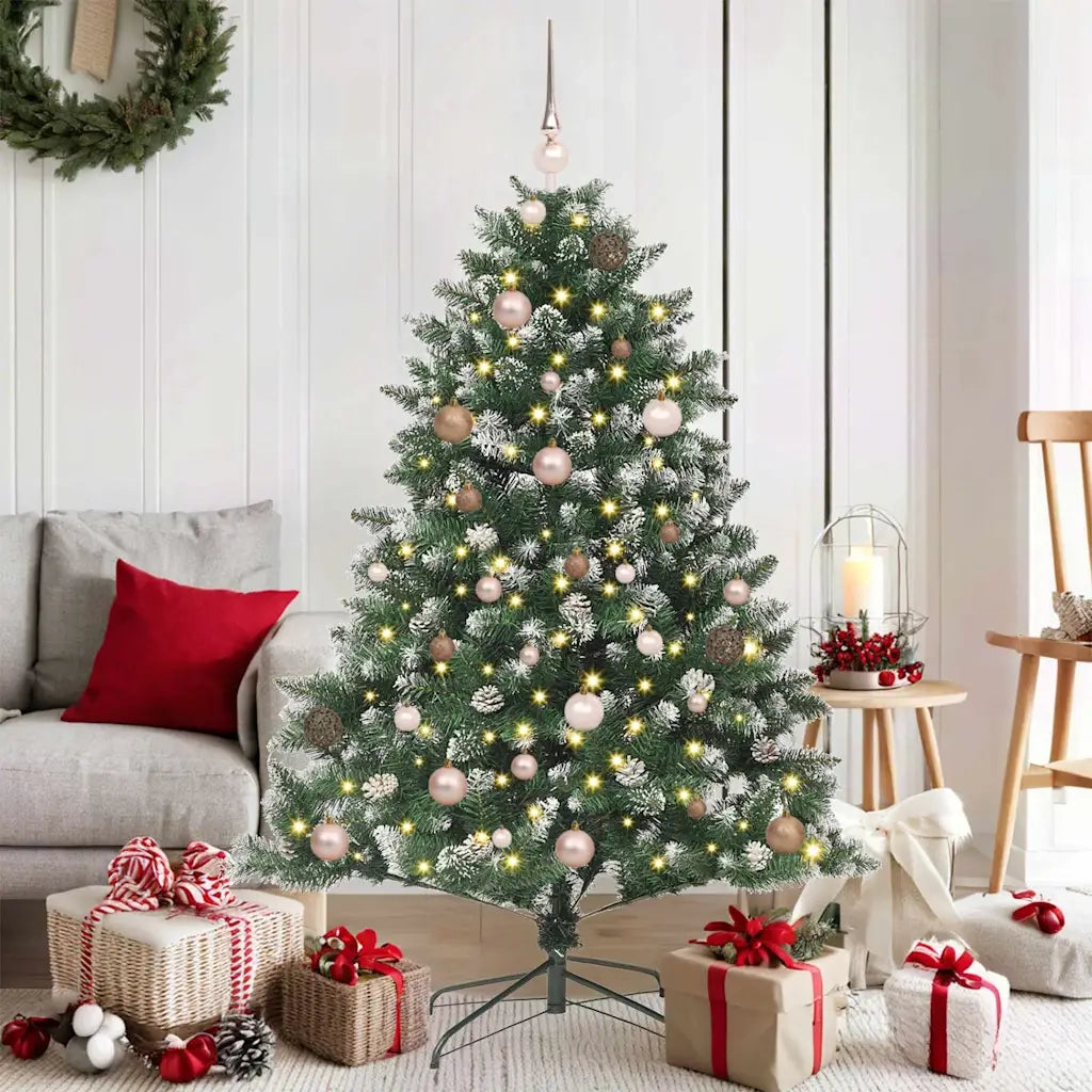 Albero di Natale | Decorazioni natalizie artificiale con 150 LED Verde 150 cm