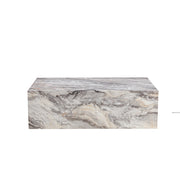 TAVOLINO DA SALOTTO 90x50x30 cm Grigio Effetto Marmo MDF