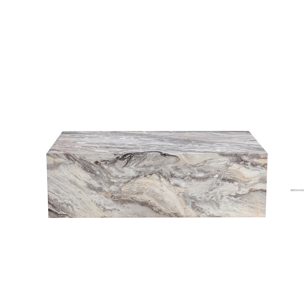 TAVOLINO DA SALOTTO 90x50x30 cm Grigio Effetto Marmo MDF