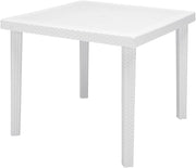 S7090B Green Boheme Greenpol-Tavolo Quadrato, 90 x 74,5 cm, Colore: Bianco, Resina, 90 x 74.5 cm
