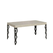 Tavolo Allungabile 160-264x90x77 cm Karamay Cashmere Telaio Antracite
