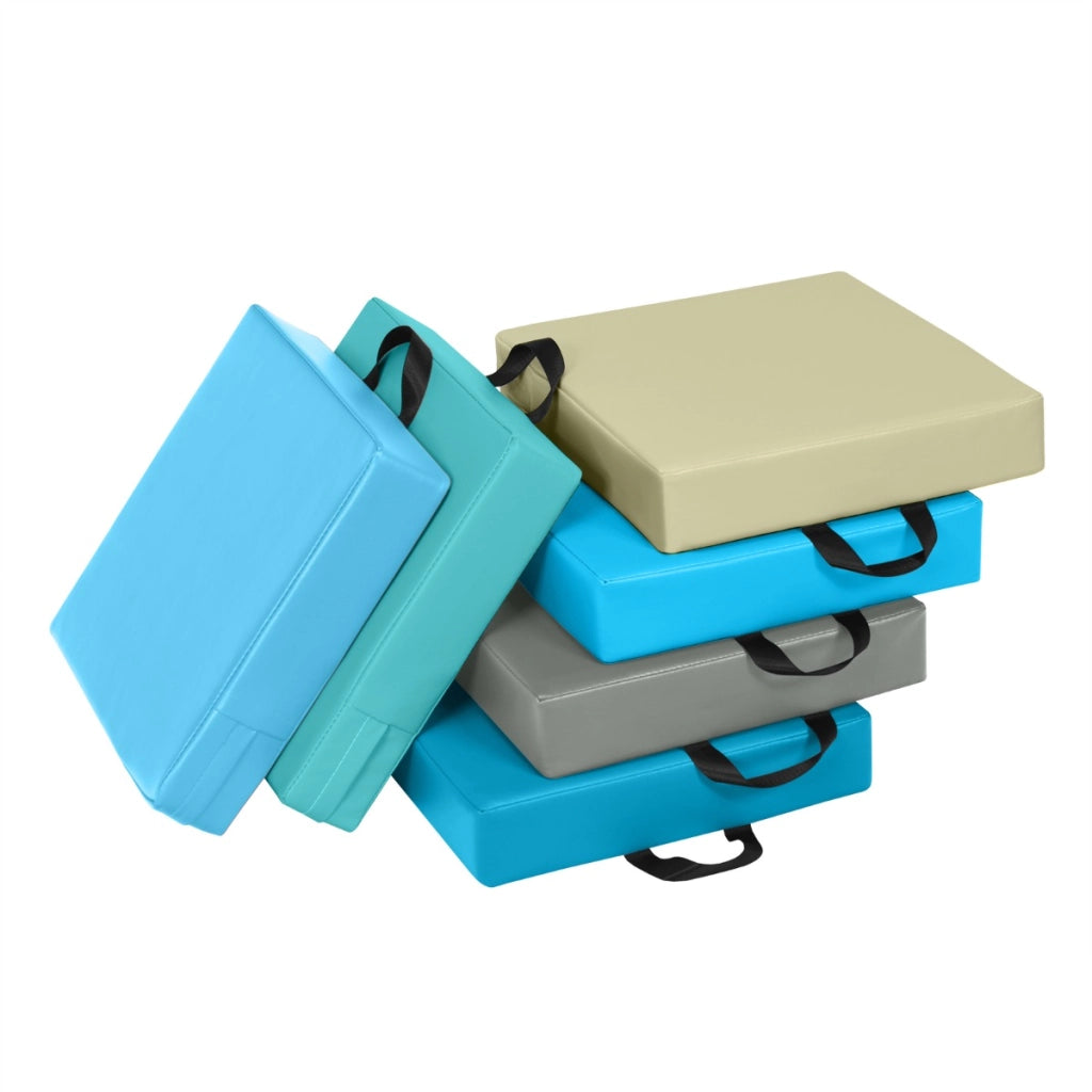 Cuscinetti per bambini con 6 colori forma quadrata maniglia ergonomica, Cuscini impermeabili Colori Morandi