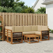 Set di divani da esterno 5 pz Naturale 3385034