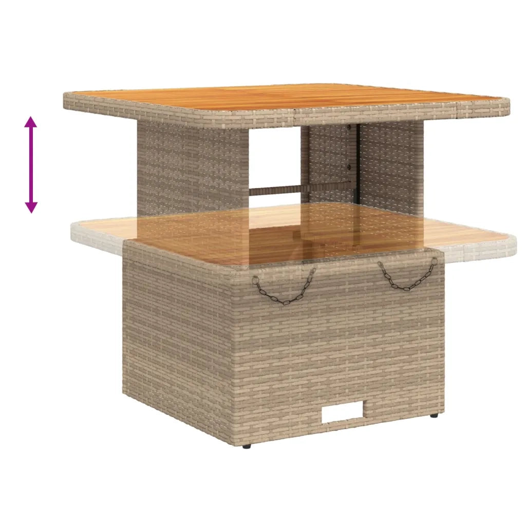 vidaXL Set Divani da Giardino 4 pz con Cuscini in Polyrattan Beige