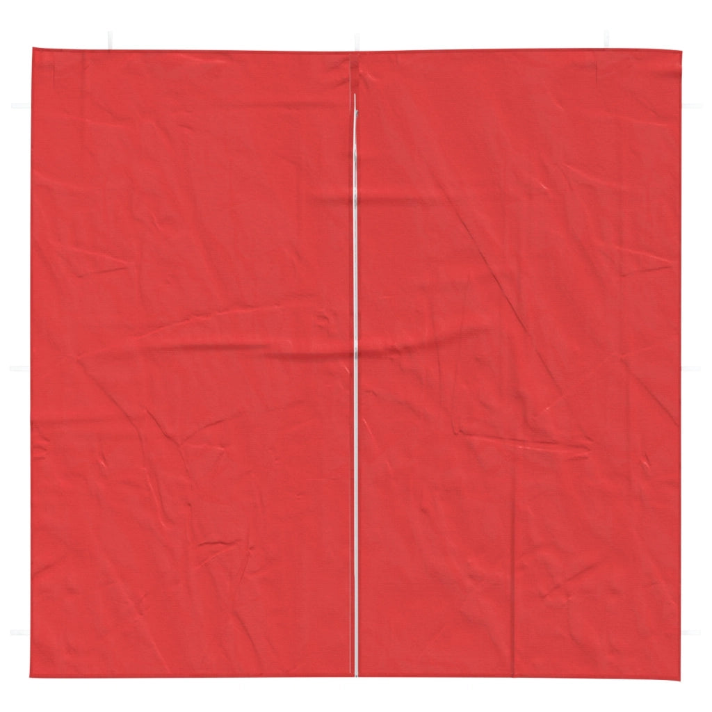 Parete per tenda da festa 2 pcs Rosso 200 x 195 cm PE e Acciaio 42033018