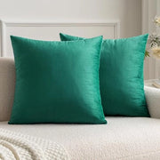 Set di 2 cuscini per poltrone in velluto decorativi con chiusura velatura Siercuscini per divano e poltrona, cuscini per schiena con fodera con chiusura velatura Camera da letto 16 x 16 pollici 40 x 40 cm Verde malachite