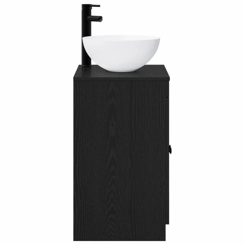Set di mobili per il bagno Rovere Nero Legno ingegnerizzato 3404215