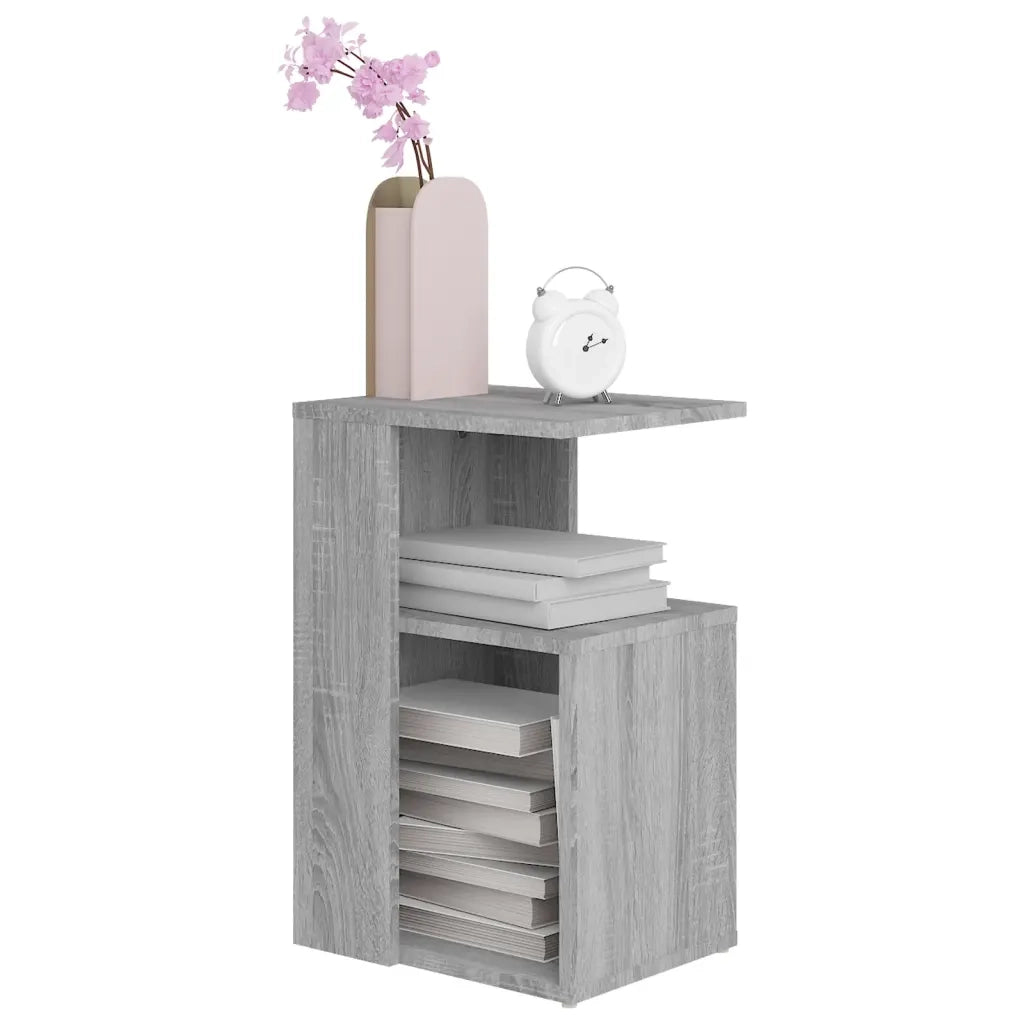 Tavolino da Salotto Grigio Sonoma 36x30x56 cm Legno Multistrato cod mxl 13128