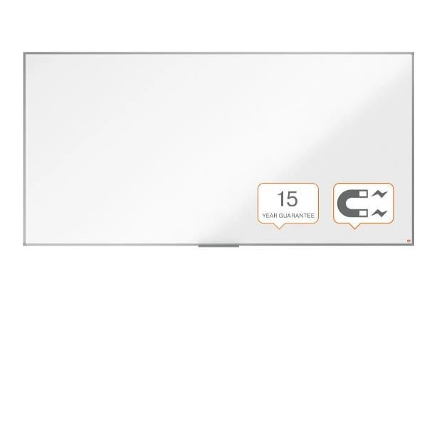 Nobo lavagna bianca magnetica in acciaio basic 2400x1200 con bordo basico - 1905214