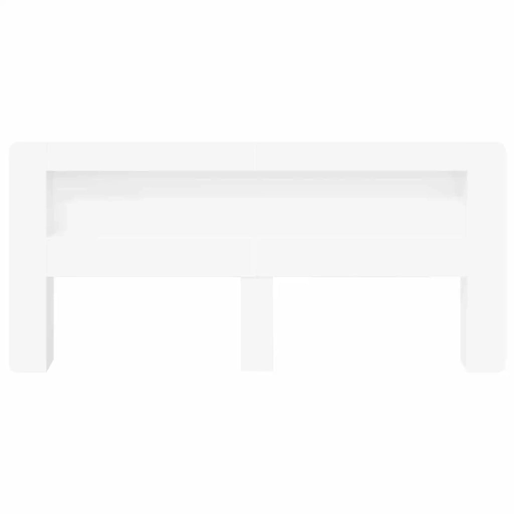 Testata del letto con archiviazione Bianco Legno ingegnerizzato