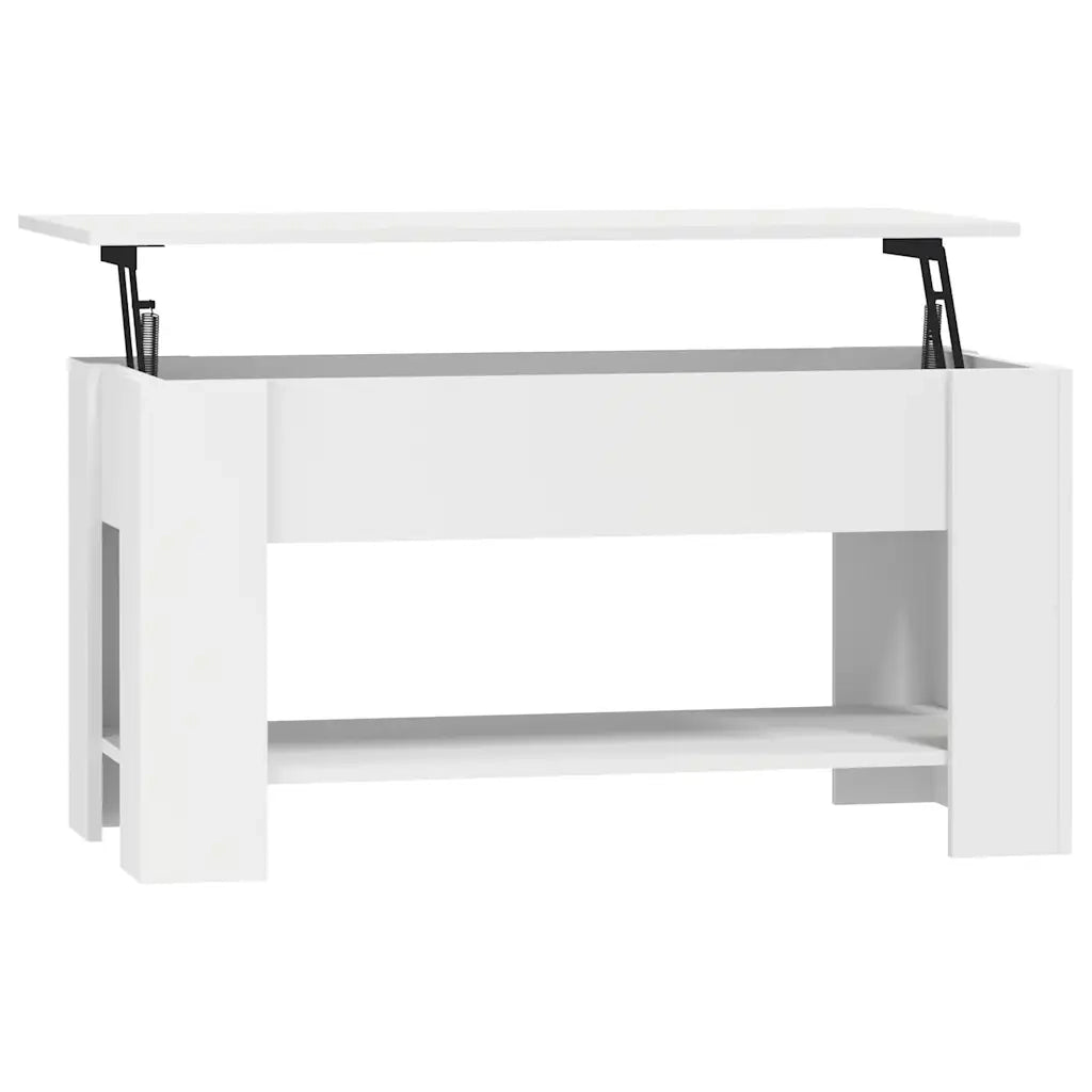 Tavolino da Salotto Bianco 101x49x52 cm in Legno Multistrato 809701