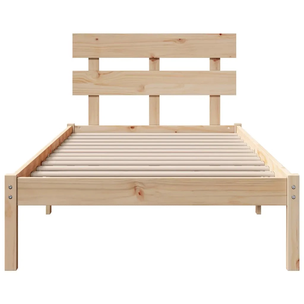 Struttura del letto Marrone 100 x 200 cm Legno massello di pino 872140