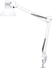Lampada da scrivania con braccio oscillante per ufficio e studio - lampada da tavolo LED in metallo - lampada LED esclusiva - bianca Lampada da tavolo