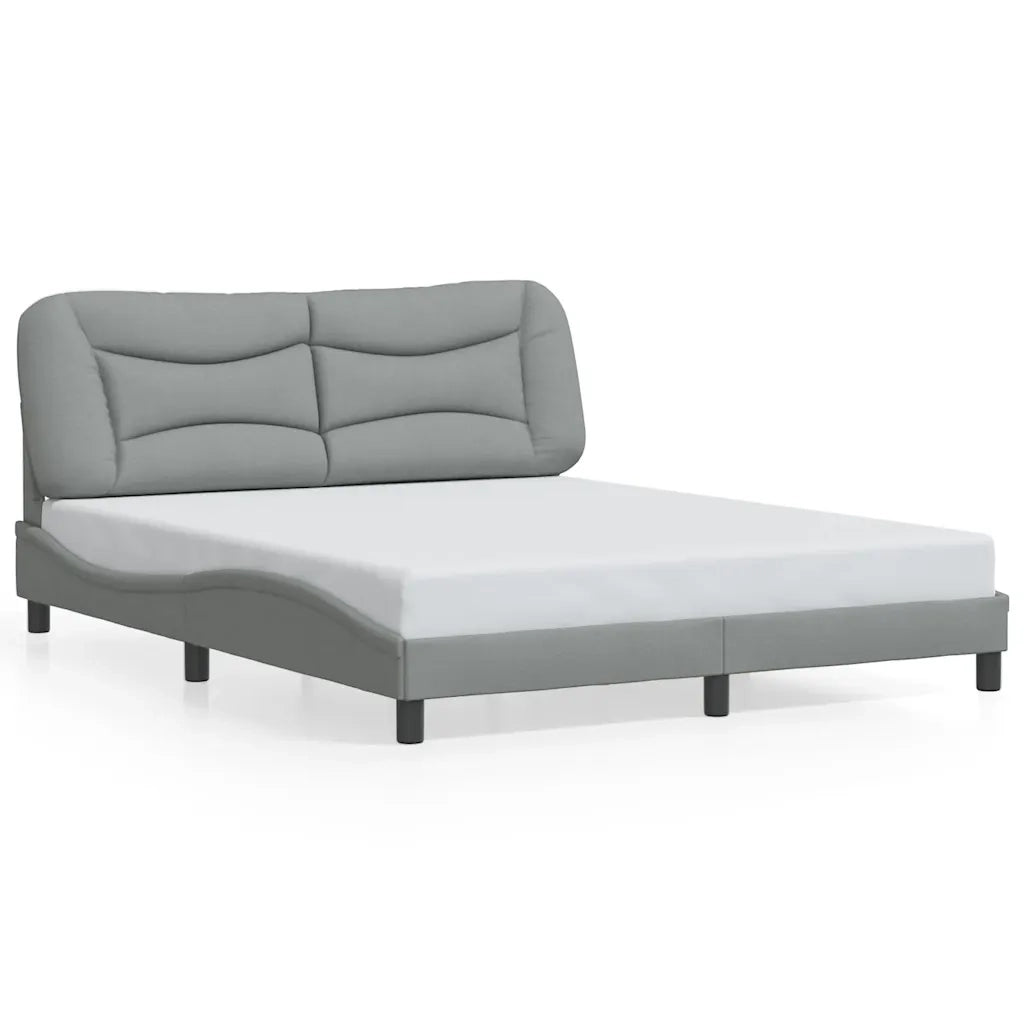 Giroletto senza Materasso Hvar Grigio Chiaro 160x200 cm Tessuto 3207779
